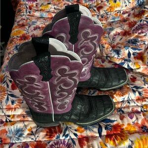 Ariat purple women’s cowboy boots.